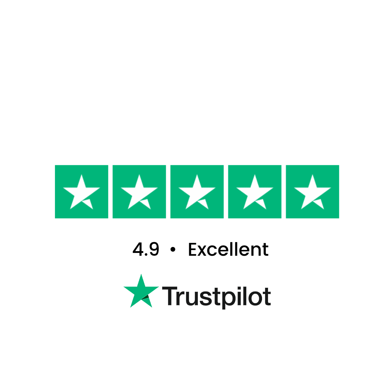 Trustpilot rating: 4.9 out of 5, Excellent